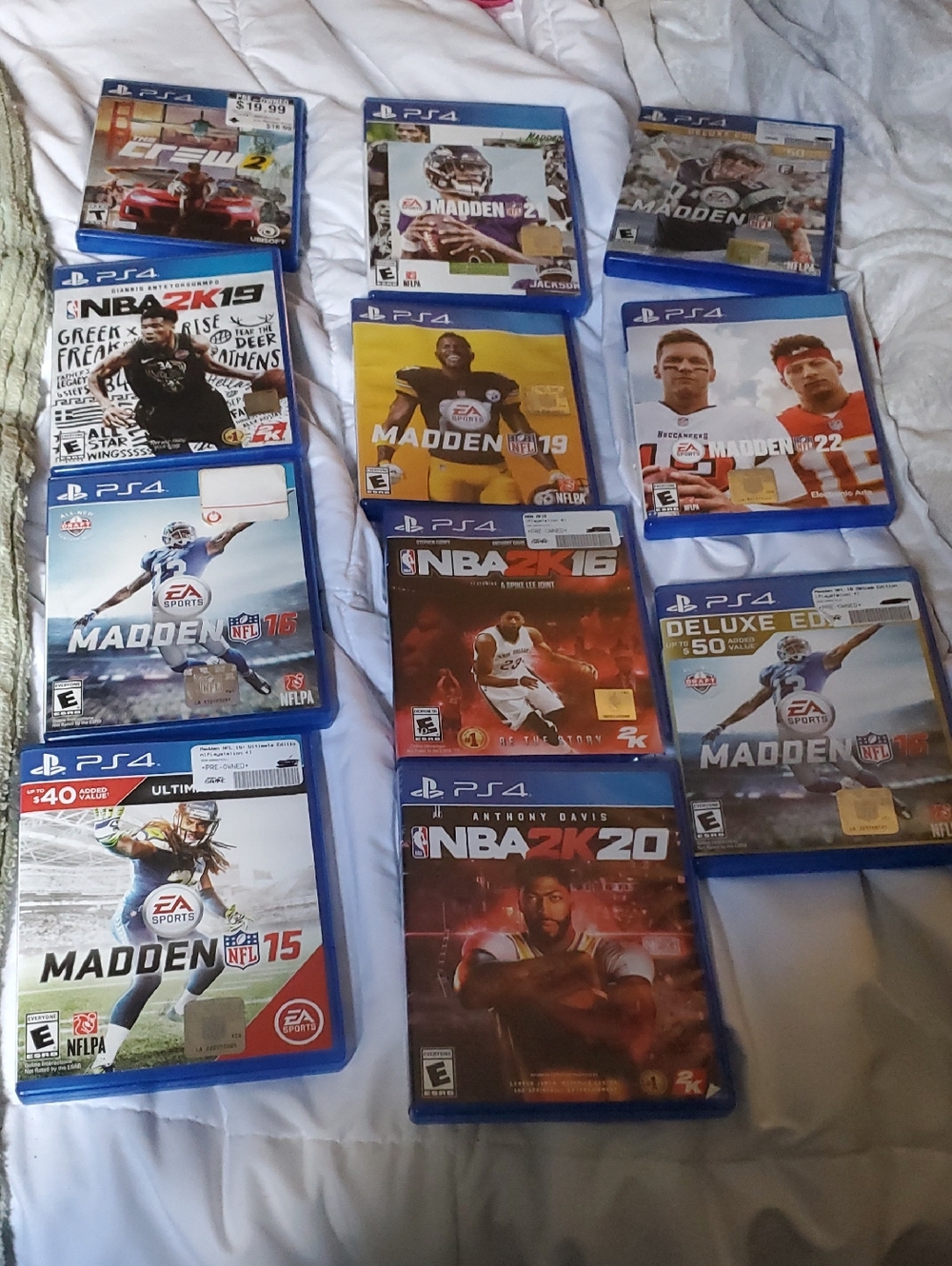 Assorted PS4 Sports Game Bundle - Blue Cases (Various EA & 2K Titles)